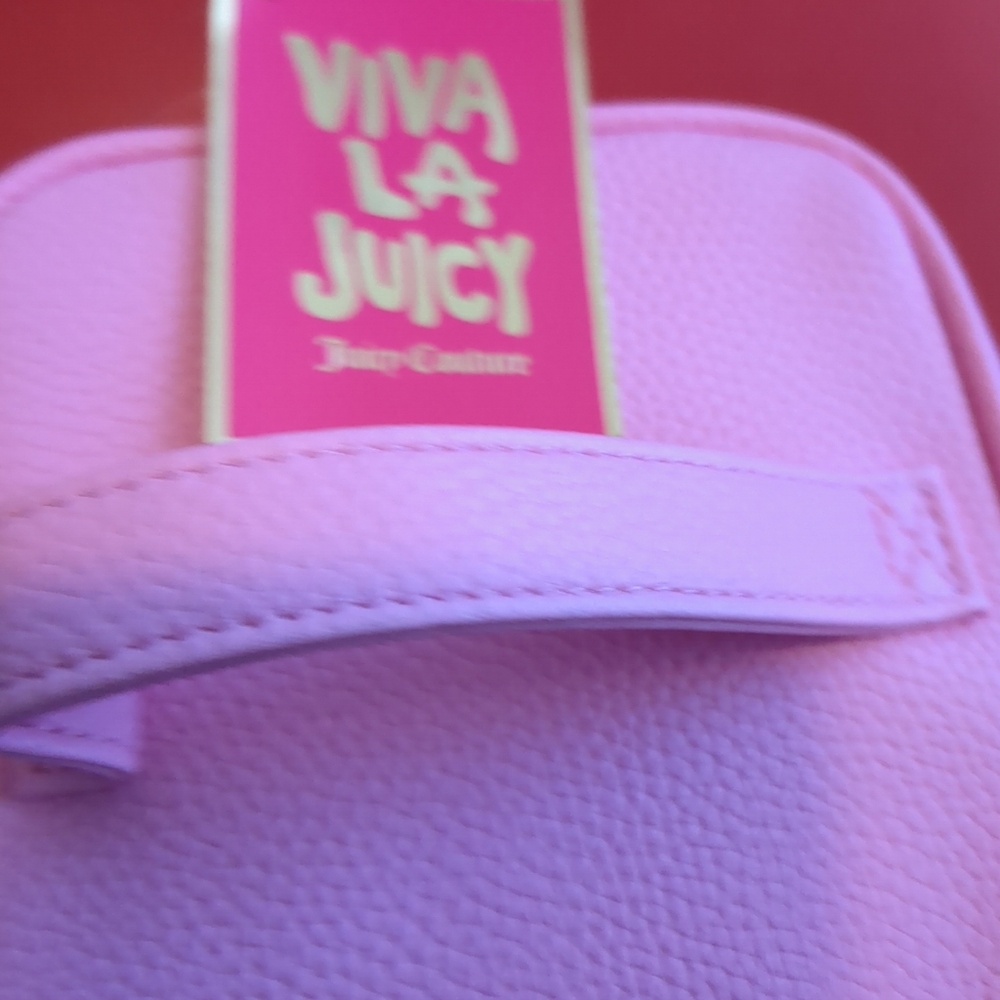 ‼️ NWT JUICY COUTURE Pink Travel Cosmetic Bag Zipper, Handle Makeup - Picture 4 of 8